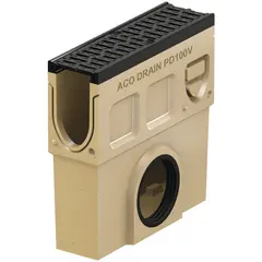 Monoblock PD 100 V Einlaufkasten mit Schlammeimer aus Kunststoff DN 100 mit Lippenlabyrinthdichtung